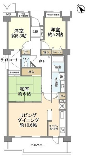 北野駅 徒歩10分 構造:鉄筋コンクリート造
